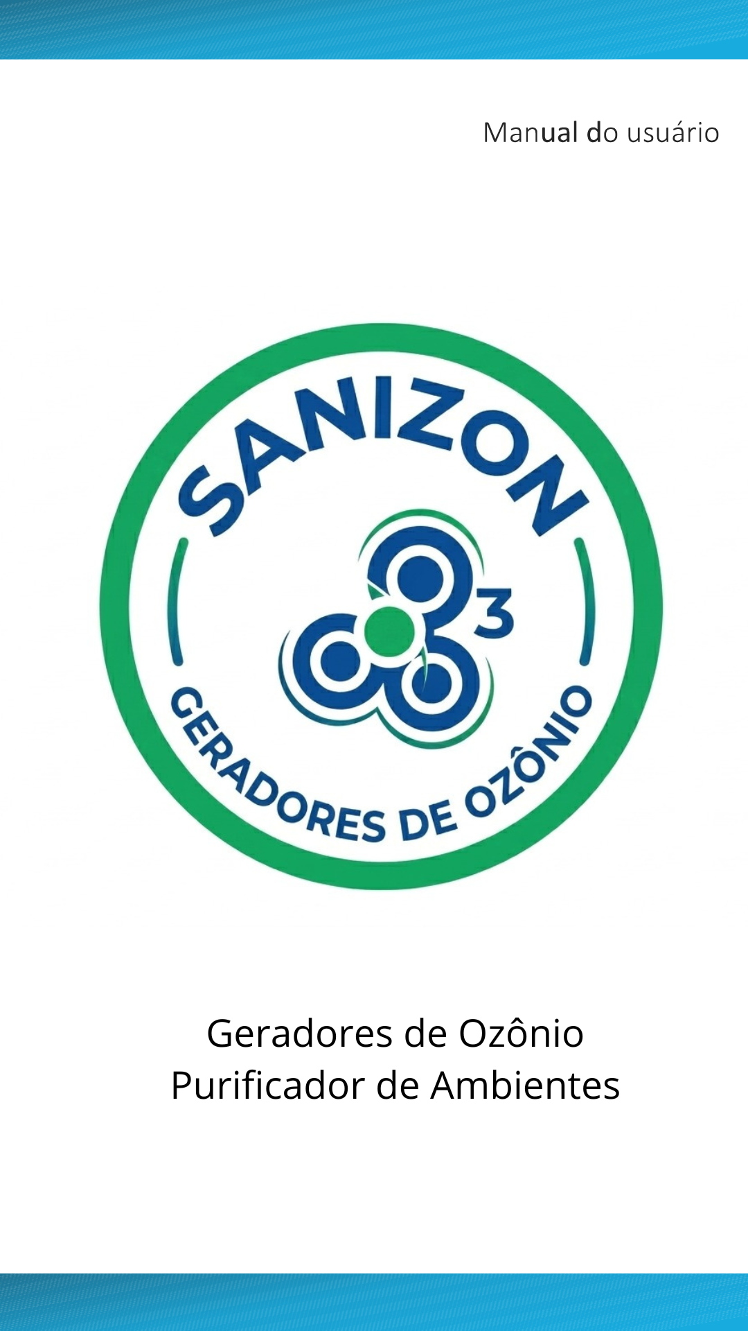 Manual do equipamento Sanizon